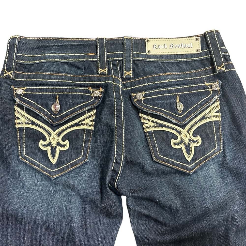 Rock Revival Women’s Jamie Dark Blue Bootcut Jeans